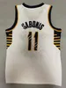 Mens Malcolm 7 Brogdon Domantas 11 Sabonis Basketball Jerseys Retro Throwback Reggie 31 Miller Stitched Shirt Black yellow