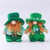 St Patrick's Day Gnome Party Decor Irish Handgjorda Skandinaviska March Declativ Dwarf Kids Presenter