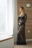 女性Vネックガウンレースマタニティマキシドレスファンシーシューティング写真妊娠中の女性のドレス写真小道具マタニティ服Q0713