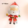 Tecknad Santa Claus Party Decoration Ballonger Julförsörjning Träd Elderly Shaped Aluminium Film Ballong
