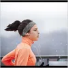 Headbands Hair Jewelry Drop Delivery 2021 Women Yoga Headband Polyester Absorb Sweat Running Fitness Hairband Ladies Sport Headwear Girl