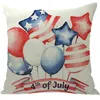 Happy 4th of July Independence Day Party Pillow Case Home Decor USA National Flag Print Cushion Cover Office Sofa Throw Pillows Covers