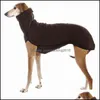 Vestuário para cães Suprimentos Pet Home Garden S-5Xl Greyhound Roupas Inverno Outono Turtleneck Casaco Casaco Faraó Hound Great Dane Plove289O