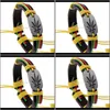 Bracelets de charme Rasta Jamaica Reggae Bracelet en cuir Crfjn Bmmfs