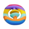 DHL Rainbow Fidget Grab Snap Squeepe Toy Party Party Рука Snappers Руки Сила Рукоятки захватывает Сжатие сенсорных игрушек