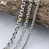 100% s925 Pure silver jewelry Circle Necklace retro Man and Woman all-match long paragraph sweater chain Valentines day gifts