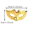 24 peças Decorativas Mini Masquerade Decorações Mardi Gras Venetian Mask Party Favores (Dourado e Prata)