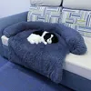 VIP Divano letto per cani per cani Letto calmante per animali domestici Nido caldo Cuccia morbida Protezione per mobili Tappetino per gatti Cuscino lungo Coperta in peluche 21254z