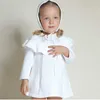 Girl Princess Sweater Dress New Spring Autumn Knitted Cute White Baby Kids Knee-Length For Infant dress Q0716