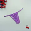 3Pcs/lots Women Sexy Thongs Panties Lace Transparent Panty See Through Erotica Lingerie Adjustable Underwear G-String T-back Women's