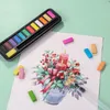 12182436 Colori Solidi Set di colori ad acquerello Scatola di metallo portatile con penna Studente professionista Pittura Scuola di arte Supplies1622937