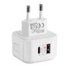 USB C 20W wall Charger real CE Type C PD and QC 3 Fast Charging For iPhone EU US Plug USB Charger With QC 3.0 for All Phone Charger
