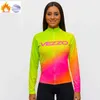 Vezzo Winter Thermal Fleece Kvinnor Cykling Jersey Långärmad Ropa Ciclismo Cykelkläder Slitage Bike Shirt Maillot Brasilien G1130