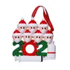 Рождественские игрушки украшения карантина украшения семьи из 1-9 голов DIY дерево подвесные аксессуары с капризной смолой