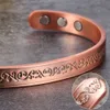 Vinterly Magnetic Bracelet Copper Unisex Health Energy Bracelets Bangles Vintage Pure Copper Adjustable Cuff Bracelets for Women Q0717