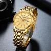 NIBOSI men's waterproof sports gold watch, watch top brand luxury clock, business quartz Relogio Masculino
