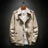남자 재킷 봄 가을 단단한 면화 자켓 남성 패션 트렌치 남자 캐주얼 탑스 outwear 오버 코트 코트 남성 Veste Pour Homme