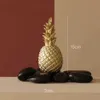 Creative Pineapple Ananas Decoration Nordic Fruit Shape Golden Resin Black White Home Bedroom Desktop Decor 210911
