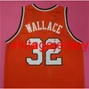 Virginia Union Ben Wallace #32 Orange College Retro Basketball Jersey Men Symt Anpassade nummer Jerseys