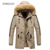 Solid Warm Parka Mens Winter Casual Thick Jackets Men Oversized Hooded Hat Detachable Fur Collar Plus Velvet Outwear 210524