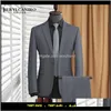 Anzüge Blazers Apparel Drop Lieferung 2021 Business Mode Top Männliche Kostüm Elegante Dreidepel Anzug Männer Britischer Stil Ropa Hombre Herren CLEANIN