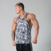 Herrtankstoppar 2022 män 3D -tryckning kamouflage toppskjorta gym fitness väst ärmlös avslappnad bodybuilding sport träning coot320f