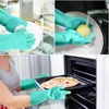Rękawiczki jednorazowe Scrubber guma magiczna czyszczenie silikon w wysokiej temperaturze odporne na kuchnię gospodarstwa domowe łatwe do umycia