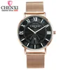 Chenxi homens relógios 8mm ultra fino marca de luxo masculino relógio de relógio de relógio de relógio de quartzo para homens relógio de moda relogio masculino q0524