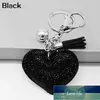 Novo Keychain Romântico Romântico Rhinestone Amor Coração Charme Pingente Fringe Keychain Keyring Jóias Chave Chaveiro Presentes de Natal