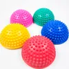 Recentemente inflável meia esfera ioga bolas pvc massage fitball exercícios de balanceamento de treinador para ginásio pilates esporte aptidão 1258 z2