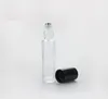 700個/ロット10 mlの空のロール上のガラス瓶のステンレススチールローラークリア10mlの詰め替え可能なボトル