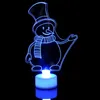 Glowing colorful acrylic Christmas tree snowman Santa Claus gifts Xmas decoration products Party holiday Night light supplies FWD11141
