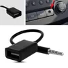 Bil 3.5mm Male Aux Plug-jack till USB 2.0 Kvinna Converter Cable Adapter Cord för MP3 Audio Player