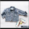 Vêtements d'extérieur bébé maternité livraison directe 2021 filles Denim vestes enfants manteau solide mode enfants printemps automne enfant en bas âge fille manteaux Bab