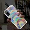 Laser Line Rainbow Soft Case For Xiaomi Redmi 9T Note 10 Pro 10S 9S 9 8 Pro 9A 9AT 9C Poco M3 X3 NFC Pro Glitter TPU Back Cover