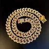 1 Hip Hop Męski naszyjnik z łańcuchem lodowym i flash, biżuteria mody, CZ Stone, 13mm q0809