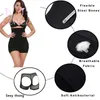 LANFEI Mutandine Sollevatore Culo Aperto Slip Senza Cuciture Ragazzo Corto Vita Alta Trainer Shapewear Controllo Pancia Body Shaper con Bordo in Pizzo