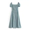 Hsa Summer Women Dress Short Sleeve Bohemian Sundress Split Solid Lace-Up Long Maxi Vestidos V-Neck Robe Femme 210716