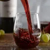 copas de vino de plástico sin tallo
