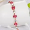 Link Chain 2022 Women Fashion Bridal Jewelry Flower Opal Charm Bracelets Rose Gold Statement & Bangles BR544