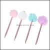 Stylos à bille Fournitures d'écriture Bureau École Affaires Industrielle 1Pc Cristal Brillant Métal Couronne Cheveux Stylo À Bille Intéressant Papeterie Goutte