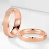 Rose Gold Frosted Ring 4mm 6mm voor Dames Mannen Bruiloft Engagement Band Matte Geborstelijke Vrouwelijke Anillos Mujer