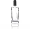 High Quality 50ml Spray Bottle Empty Square Glass Refillable Perfume Fragrance Scent Pump Fine Mist Atomizer Liquid Container SN