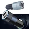 Aluminum Alloy Dual usb car charger 1A 2.1A 5V 2 USB Port Metal Car Chargers For iphone X For Samsung