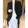 Water rimpel dubbelzijdige kasjmier jas vrouwen mode herfst en winter korte Koreaanse stijl losse soolen doek coat 211019