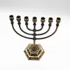 Menorah Metal Candle Holder Brass Virtive Candelabra 210722