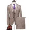크기 6xL (자켓 + 조끼 + 바지) 새로운 패션 부티크 격자 무늬 캐주얼 비즈니스 남성 정장 신랑 웨딩 드레스 성능 Tuxedo X0608