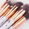 10pcs / Set Pennelli per il trucco Set Set Marbel Color Pattern Makeupbrush Professionale Eye Shadow Blush Make Up Brush Kit