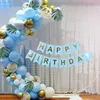 Latex Blauwe Ballon Set Firtst 1e Eén jaar Verjaardag Jongen Decor Baby Douche Kinderen Ballon Boog Garland Kit Party Decoratie