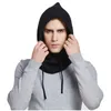 Sparsil Unisex Cashmere Knit Hooded Hat Women Winter Neck Cover Balaclava Skullie Beanies Men Ear Face Protect Warm Woollen Caps